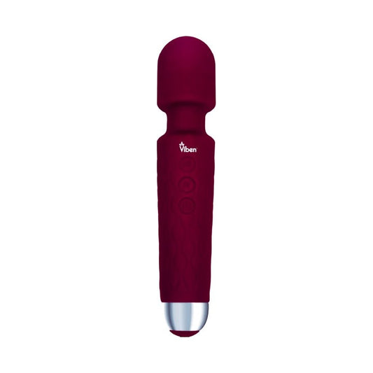 Viben Tempest Rechargeable Wand Massager Ruby Burgundy