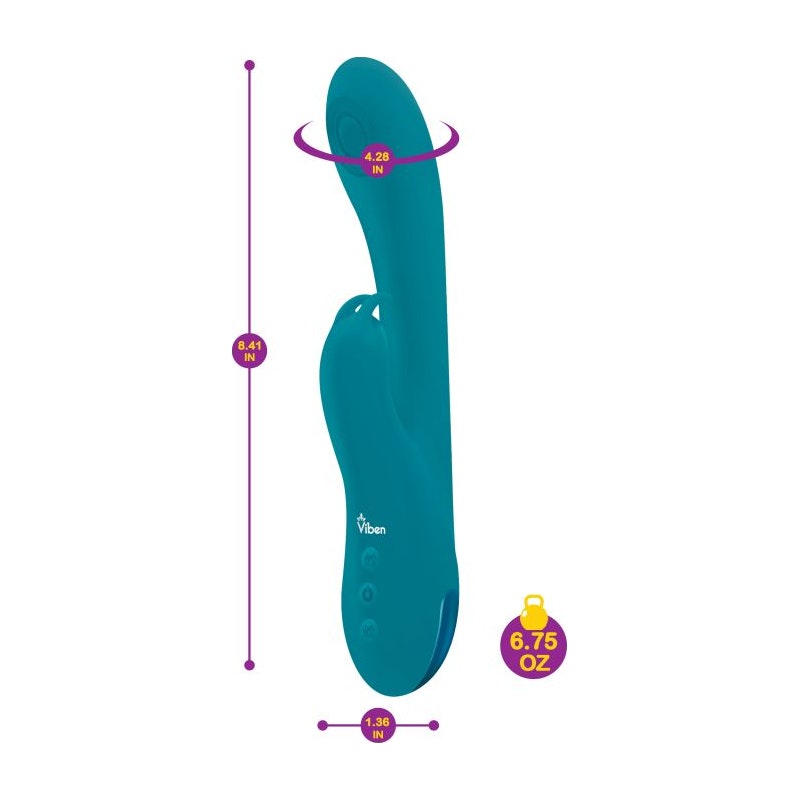 Viben Razzle Rechargeable Thumping Rabbit Ocean Aqua
