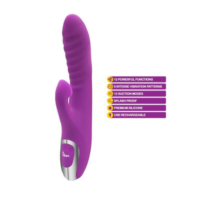 Viben Frenzy Suction Rabbit Vibrator Purple