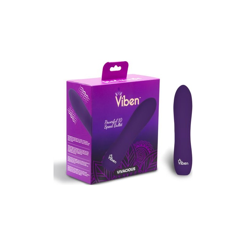 Viben Vivacious Rumble Motor Rechargeable Bullet Violet