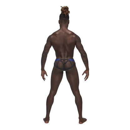 Male Power Sexagon Micro V Thong Blue Small/Medium