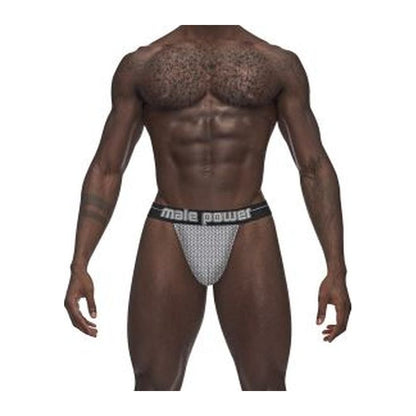 Male Power Sexagon Micro V Thong Grey Small/Medium