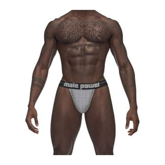 Male Power Sexagon Micro V Thong Grey Large/Extra Large