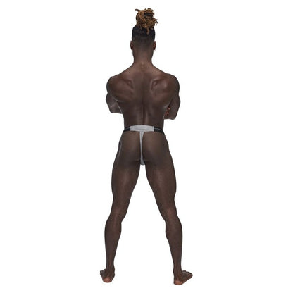 Male Power Sexagon Micro V Thong Grey Large/Extra Large