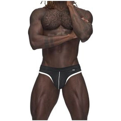 Male Power Sport Mesh Thong Black Small/Medium