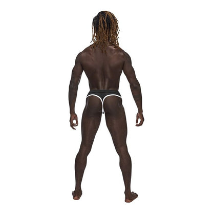 Male Power Sport Mesh Thong Black Small/Medium