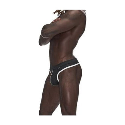 Male Power Sport Mesh Thong Black Large/Extra Large