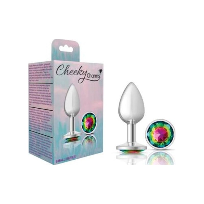 Cheeky Charms Small Butt Plug with Rainbow Jewel