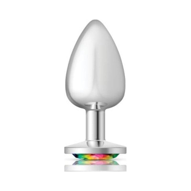 Cheeky Charms Large Butt Plug with Rainbow Jewel