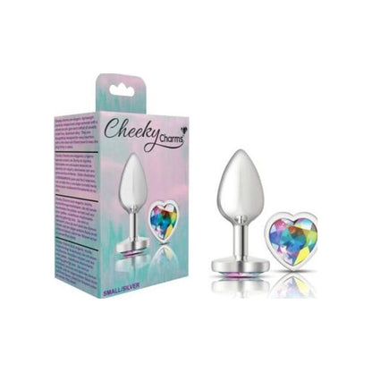 Cheeky Charms Small Butt Plug with Clear Heart Jewel