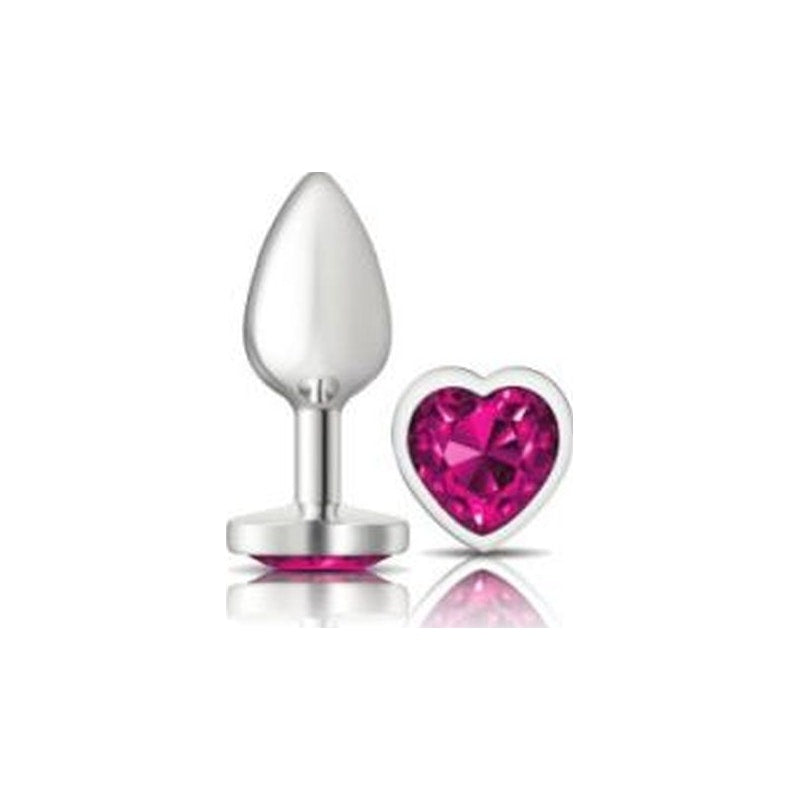 Cheeky Charms Small Butt Plug with Pink Heart Jewel