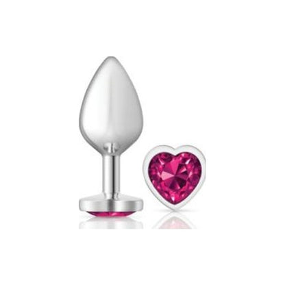 Cheeky Charms Medium Butt Plug with Pink Heart Jewel