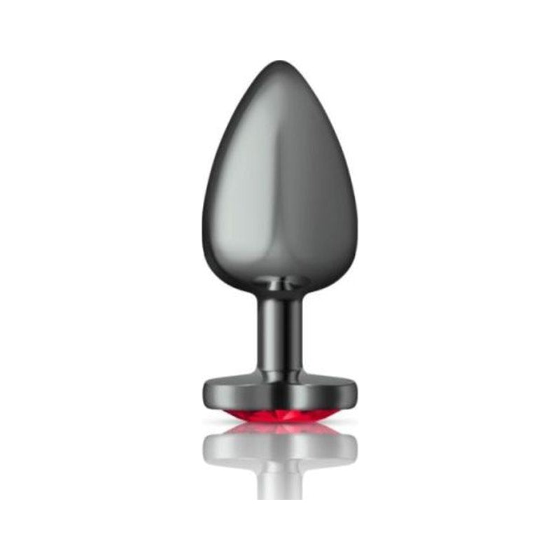 Cheeky Charms Large Butt Plug with Red Heart Jewel