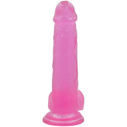 Jelly Studs 8in Crystal Dildo Large Pink Large Pink