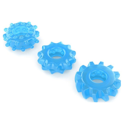 Lumino Play Penis Rings 3 Pc Blue