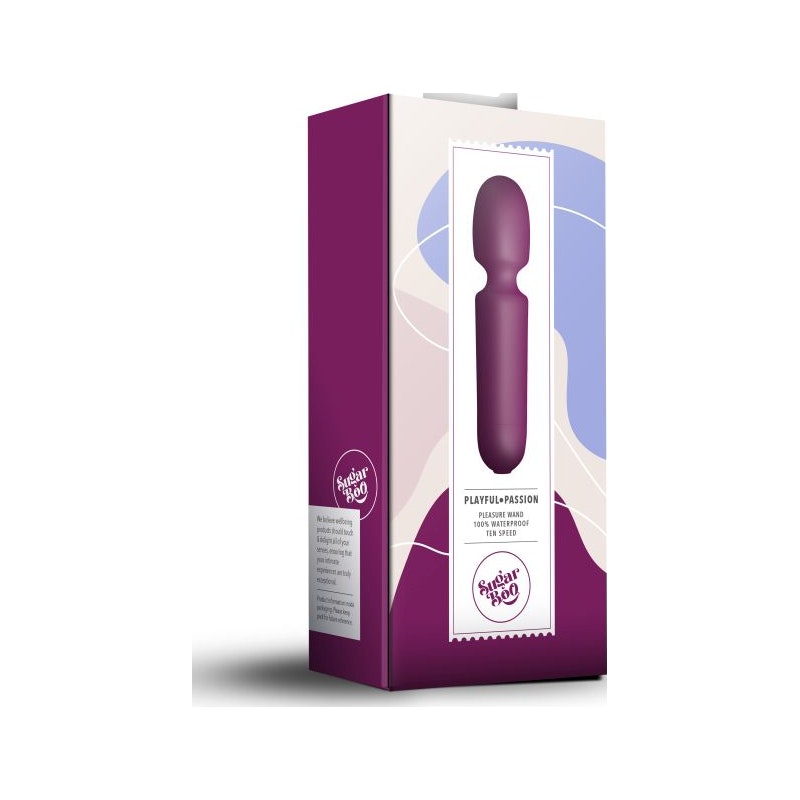 SugarBoo Playful Passion Wand Vibe Burgundy Burgundy