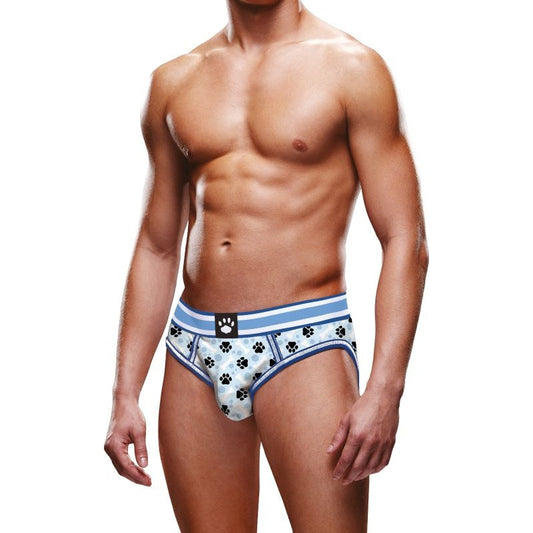 Prowler Blue Paw Open Back Brief Medium Blue