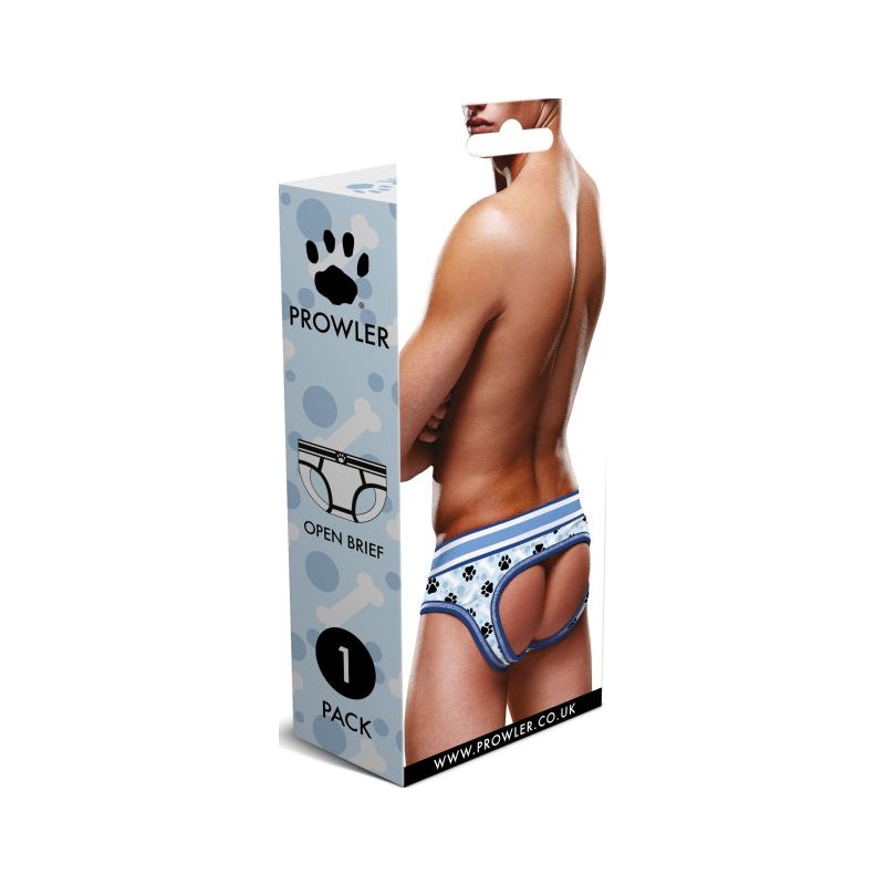 Prowler Blue Paw Open Back Brief Medium Blue