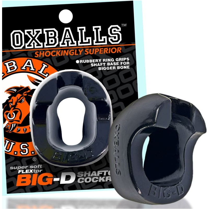 Big D Shaft Grip Cock Ring Black One Size Black