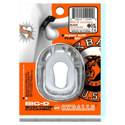 Big D Shaft Grip Cock Ring Clear One Size Clear