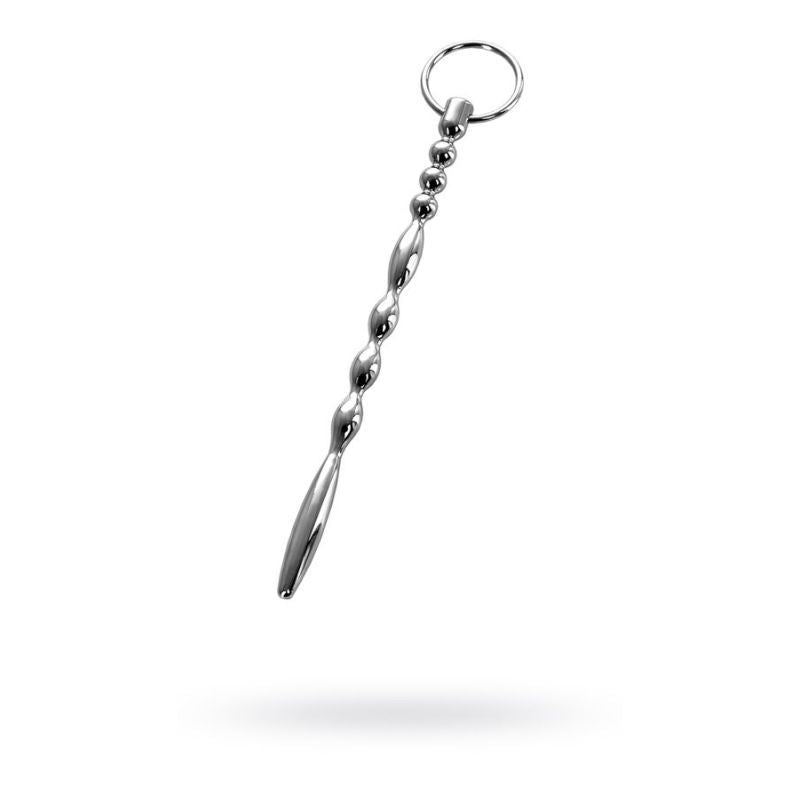 Silver Metal Urethral Plug w Ring Silver