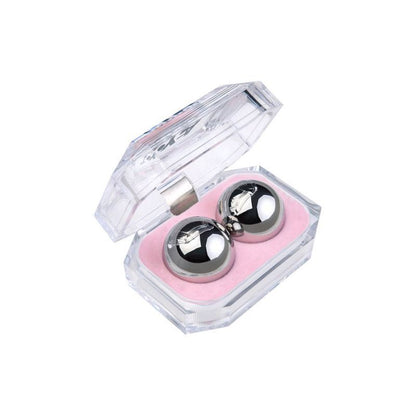 Silver Metal 2 Pc Vaginal Balls 3cm Silver