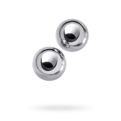 Silver Metal 2 Pc Vaginal Balls 2.5cm Silver