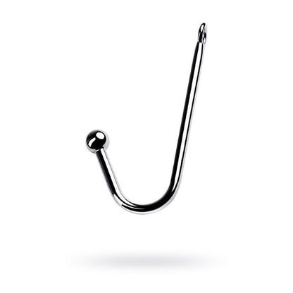 Silver Metal Anal Hook w Ball Silver