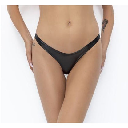 Power Wetlook Thong Small Black