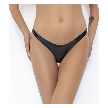 Power Wetlook Thong Large Black