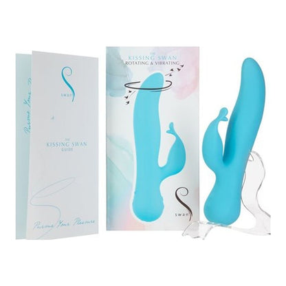 Kissing Swan Rabbit Vibrator Blue