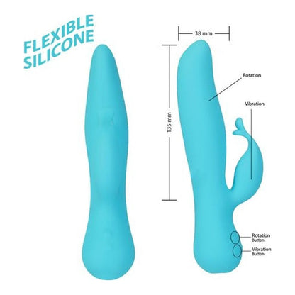 Kissing Swan Rabbit Vibrator Blue