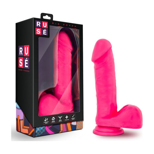 Ruse Big Poppa Hot Pink Dildo Pink