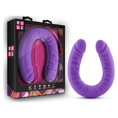 Ruse Silicone Slim 18in Purple Double Dong Purple