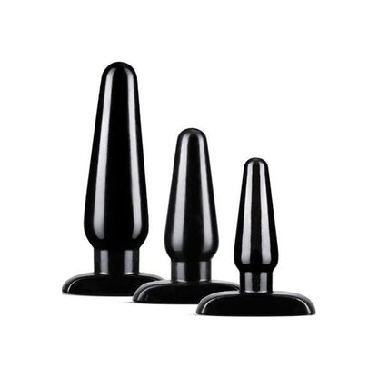 Basic Butt Plug Kit Anal Adventures 3 Piece Black