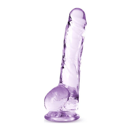 Naturally Yours 8" Crystaline Dildo Amethyst Purple