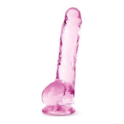 Naturally Yours 8" Crystaline Dildo Rose Pink