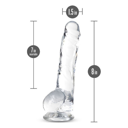 Naturally Yours 8" Crystaline Dildo Diamond Clear