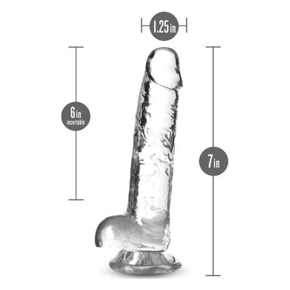 Naturally Yours 7" Crystaline Dildo Diamond Clear