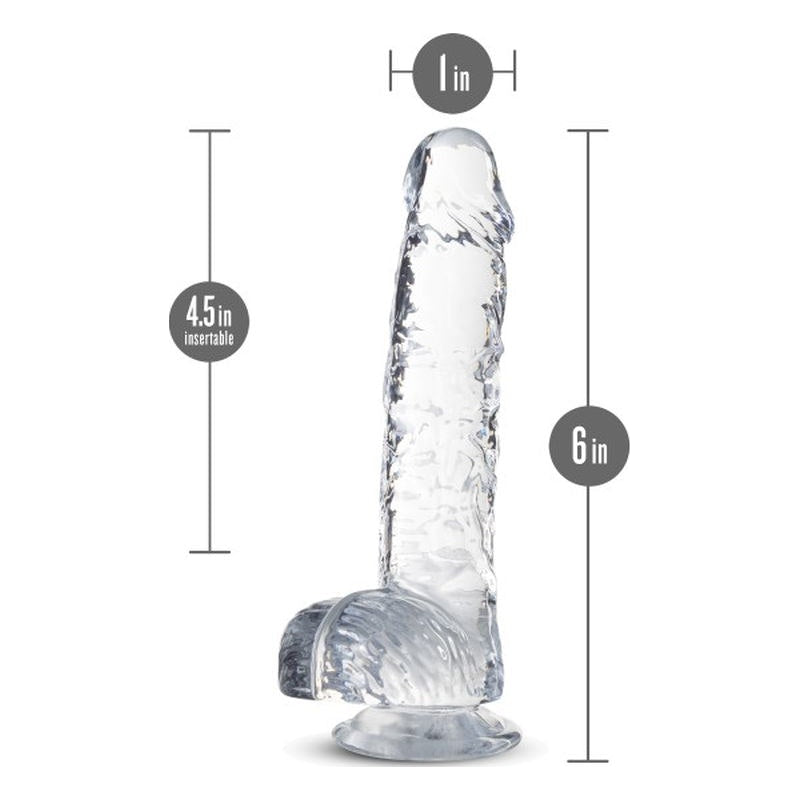 Naturally Yours 6" Crystaline Dildo Diamond Clear