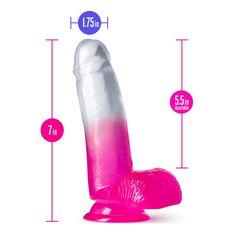 B Yours Sugar Magnolia 7in Dildo Fuchsia Fuchsia