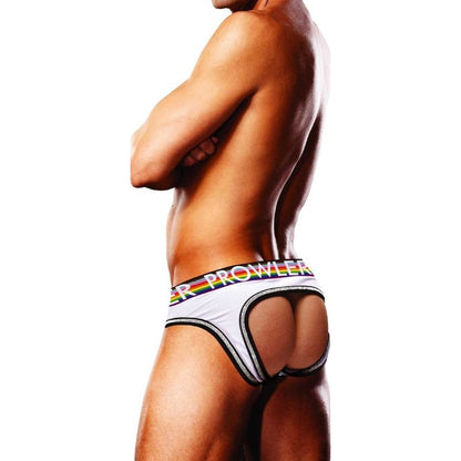 Prowler Oversized Paw Open Back Brief White Medium