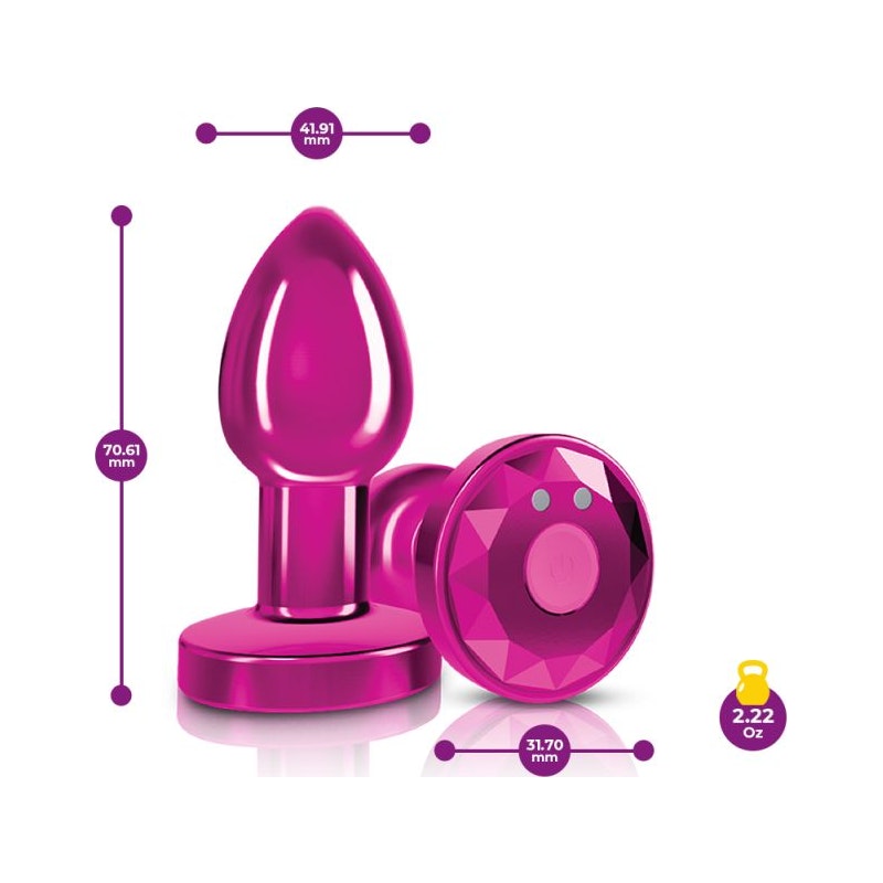 Cheeky Charms Small Vibrating Butt Plug Pink