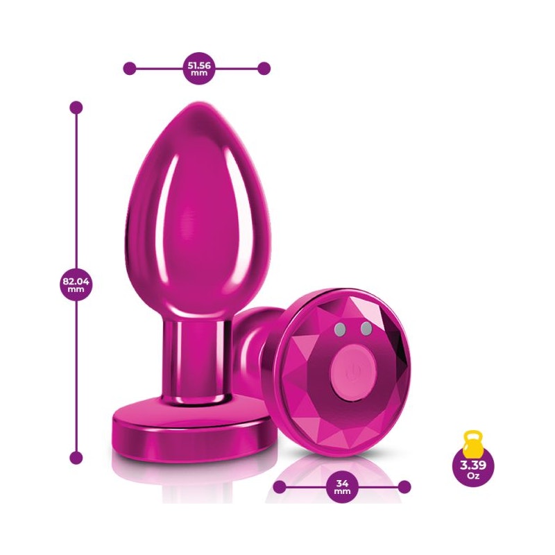 Cheeky Charms Medium Vibrating Butt Plug Pink