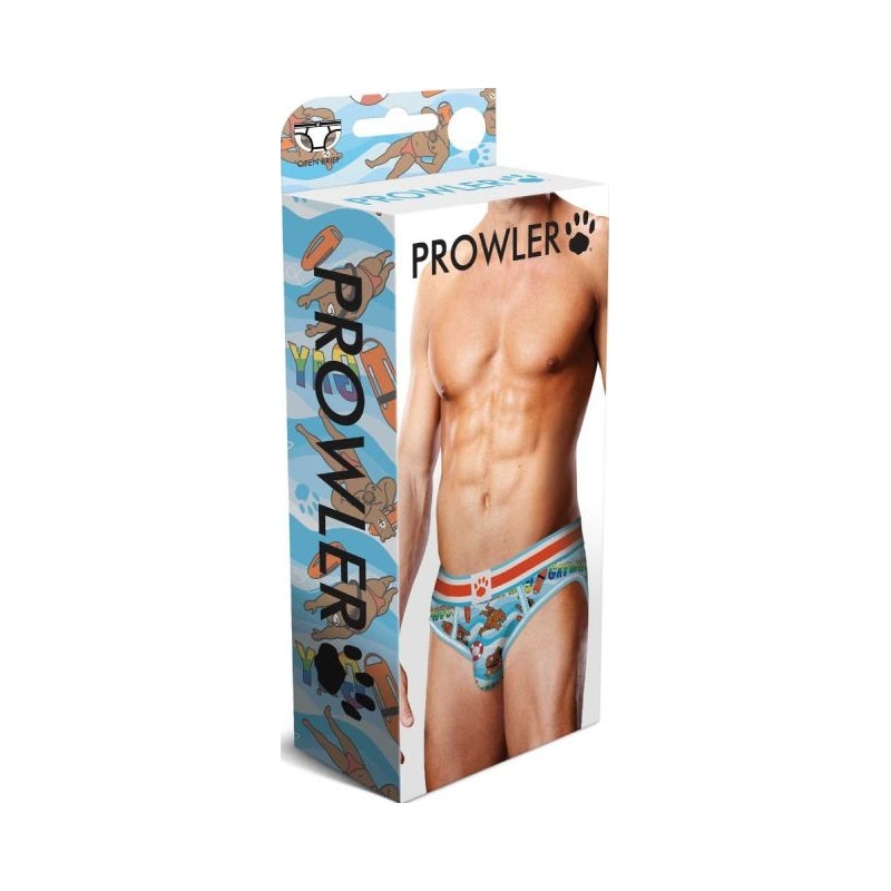 Prowler Gaywatch Bears Open Back Brief Large Blue