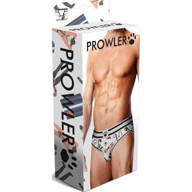 Prowler Leather Pride Open Brief Small White