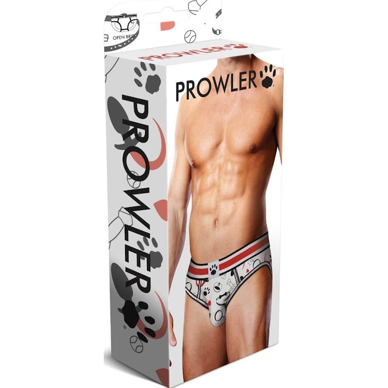 Prowler Puppie Print Open Brief Small Red