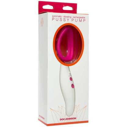 Automatic Vibrating Rechargeable Pussy Pump White