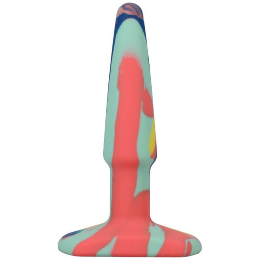 Groovy Silicone Butt Plug 4 inches Mixed Sunrise