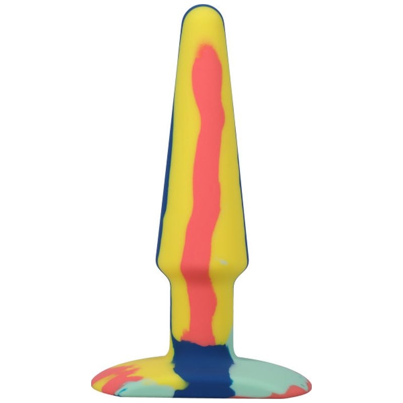 Groovy Silicone Butt Plug 5 inches Mixed Sunrise